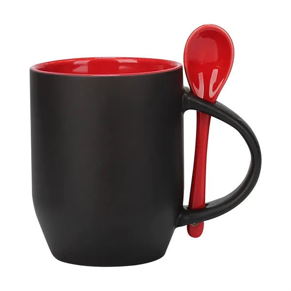 Color Changing Sublimation Ceramic Mug with Spoon