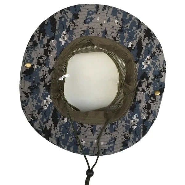 Wide Brim Mesh Sun Bucket Hat