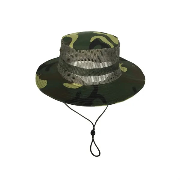 Wide Brim Mesh Sun Bucket Hat