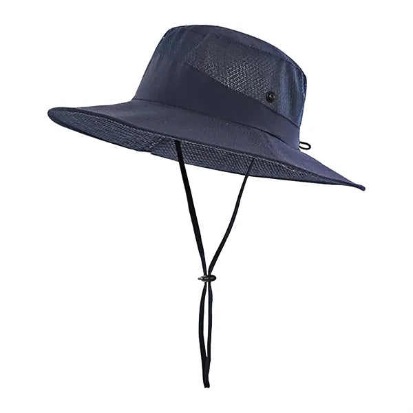 Wide Brim Mesh Sun Bucket Hat