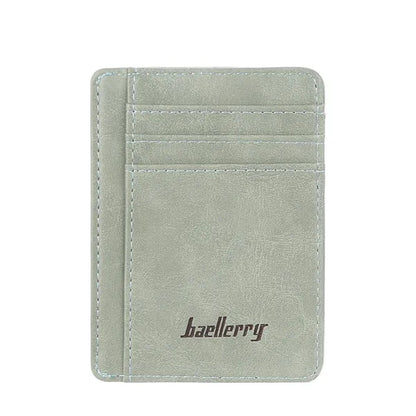 Antimagnetic Ultrathin Retro PU Card Holder Wallet