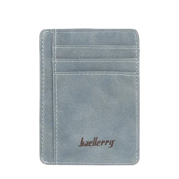 Antimagnetic Ultrathin Retro PU Card Holder Wallet