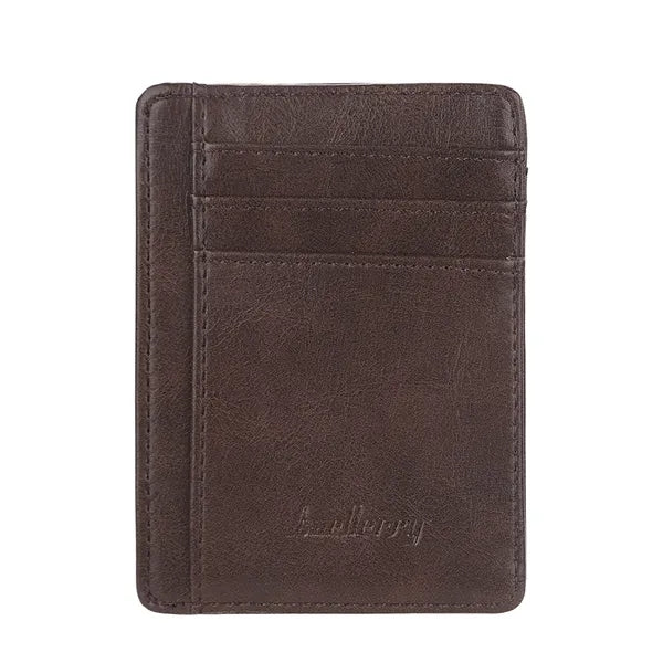 Antimagnetic Ultrathin Retro PU Card Holder Wallet
