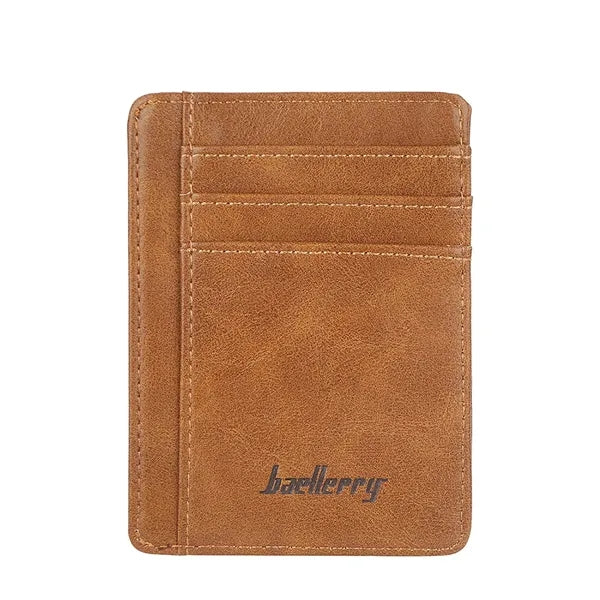 Antimagnetic Ultrathin Retro PU Card Holder Wallet