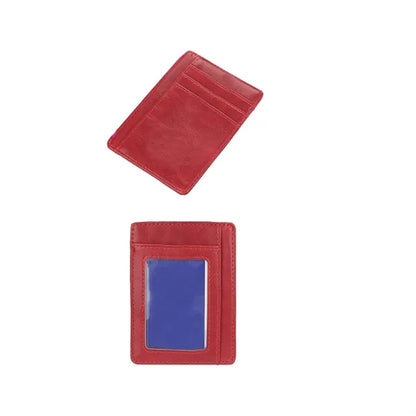 Antimagnetic Ultrathin Retro PU Card Holder Wallet
