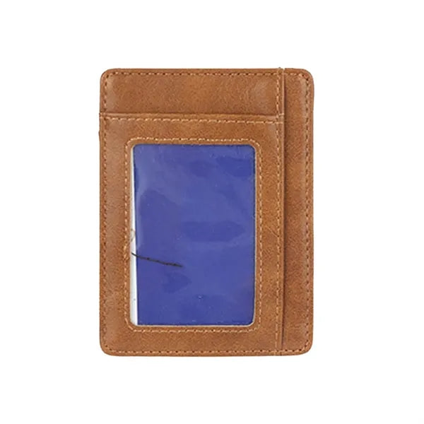 Antimagnetic Ultrathin Retro PU Card Holder Wallet