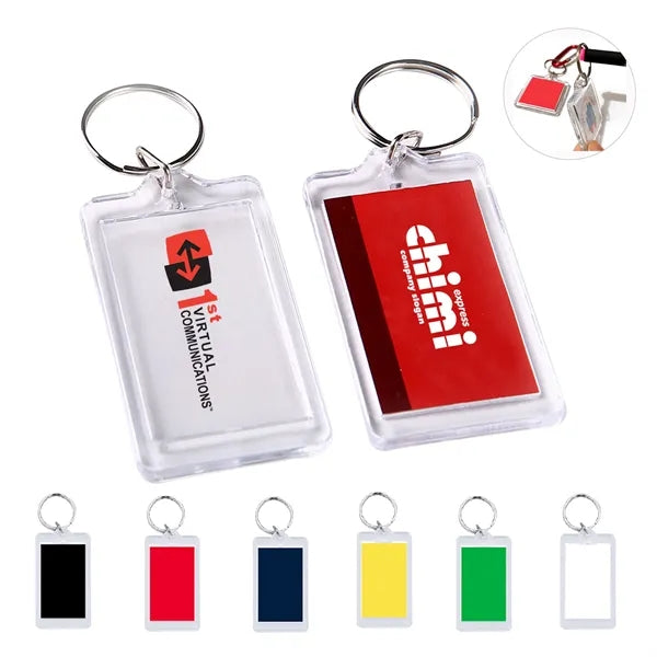 Rectangle Acrylic Photo Insert Keytag