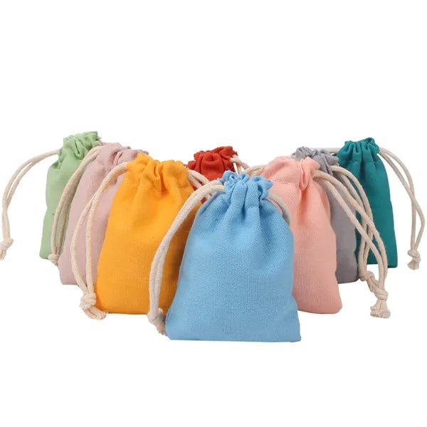 Cotton Gift Drawstring Pouch