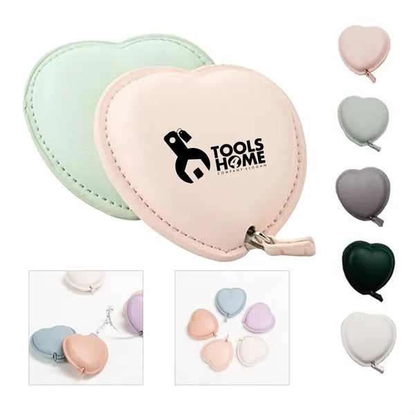 Mini Heart Shaped Leather Tape Measure
