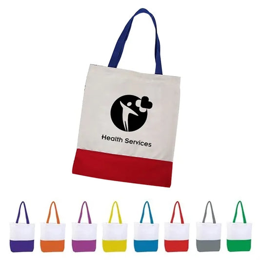 Custom Two Tone Canvas Tote Bag