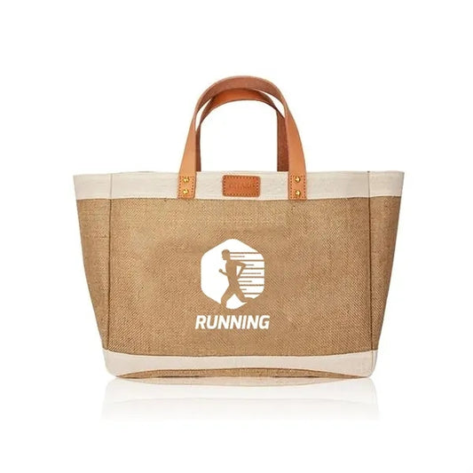 Large Jute Boat Tote Bag