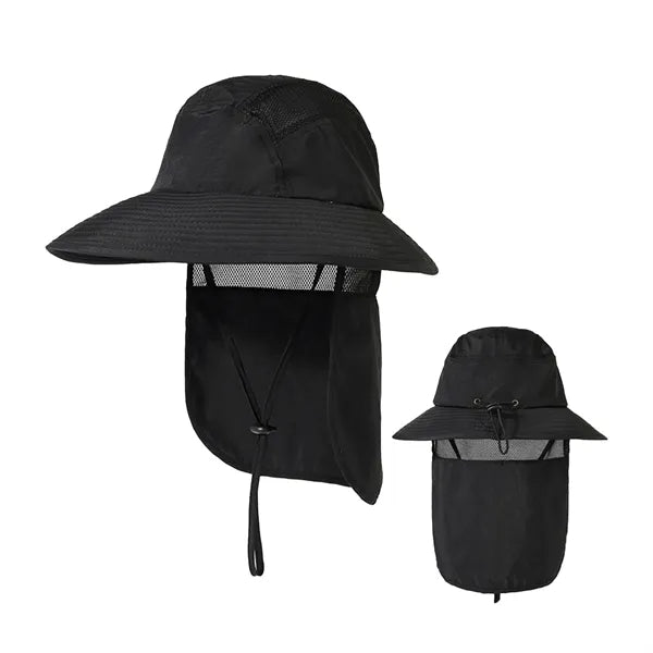 Quick Dry Bucket Hat With Neck Flap