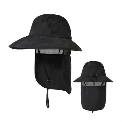 Quick Dry Bucket Hat With Neck Flap