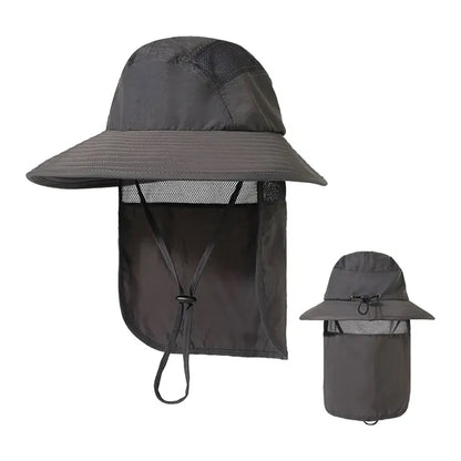 Quick Dry Bucket Hat With Neck Flap