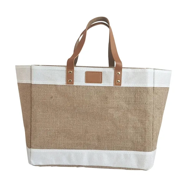 Custom Large Fashion Jute Tote Bag