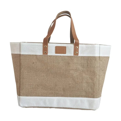 Custom Large Fashion Jute Tote Bag