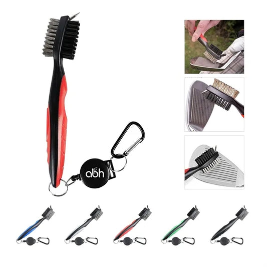 Golf Brush Groove Cleaner with Zip Line