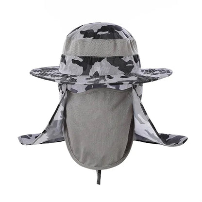 Boonie Cap Bucket Hat W/Removable Facial Mask