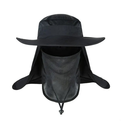 Boonie Cap Bucket Hat W/Removable Facial Mask