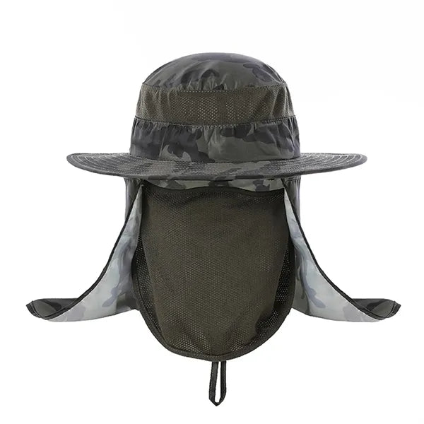 Boonie Cap Bucket Hat W/Removable Facial Mask