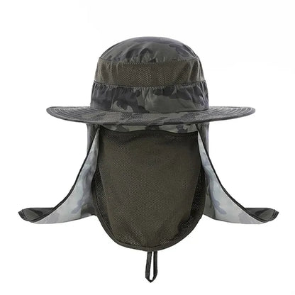 Boonie Cap Bucket Hat W/Removable Facial Mask