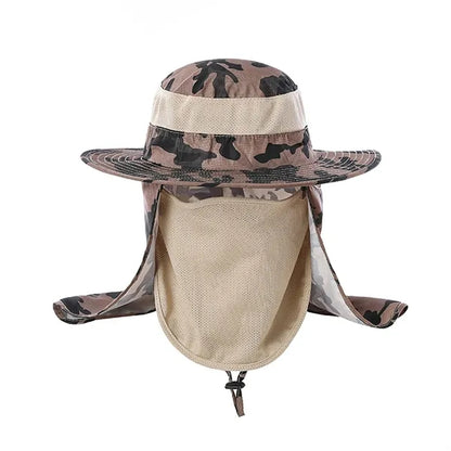 Boonie Cap Bucket Hat W/Removable Facial Mask