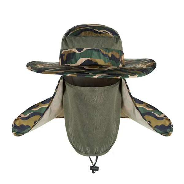 Boonie Cap Bucket Hat W/Removable Facial Mask