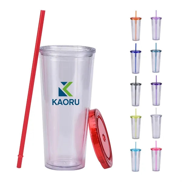 The Colors Double Wall Tumbler w/ Straw