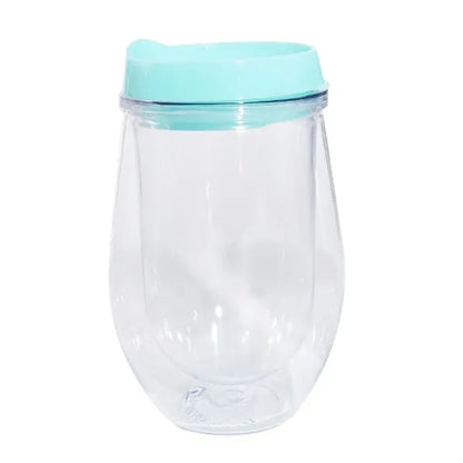 10 Oz. Double Wall Plastic Insulated Wine Tumbler