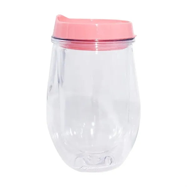 10 Oz. Double Wall Plastic Insulated Wine Tumbler