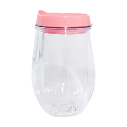 10 Oz. Double Wall Plastic Insulated Wine Tumbler