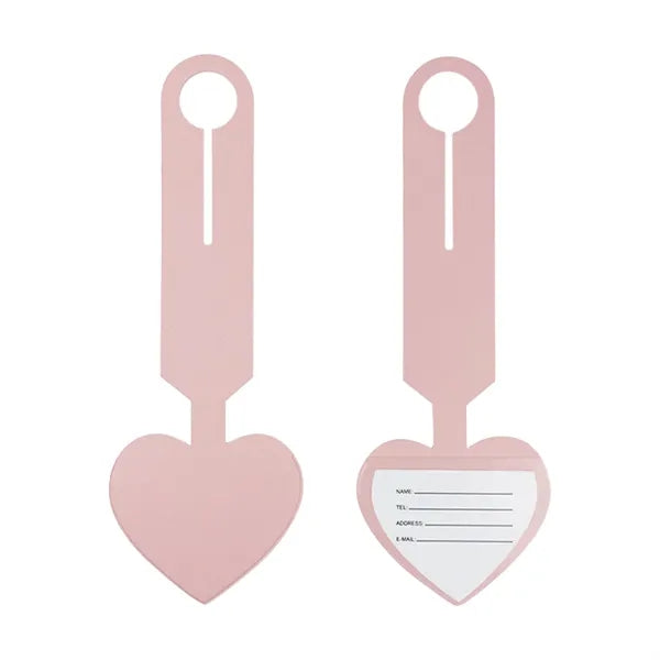 PVC Leather Fashion Heart Luggage Tag