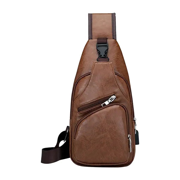 Leather Crossbody Chest Bag