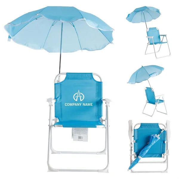 Kids Folding Beach Chair With Umbrella