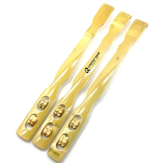 Bamboo Back Scratcher And Massage Roller