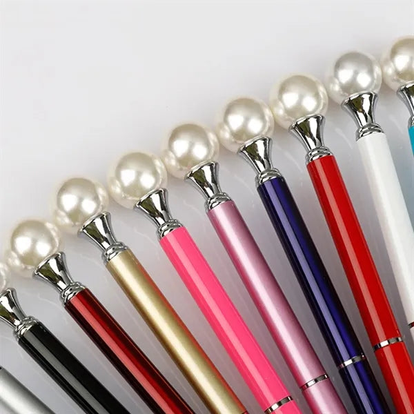 Big Pearl Metal Ballpoint Pen