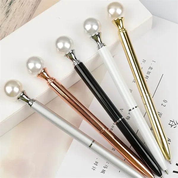 Big Pearl Metal Ballpoint Pen
