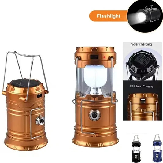 Collapsible Solar Rechargeable LED Camping Lantern
