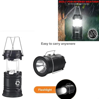 Collapsible Solar Rechargeable LED Camping Lantern