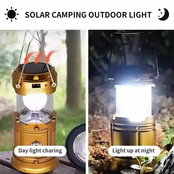 Collapsible Solar Rechargeable LED Camping Lantern