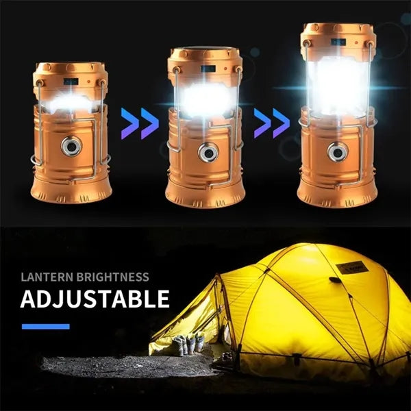 Collapsible Solar Rechargeable LED Camping Lantern