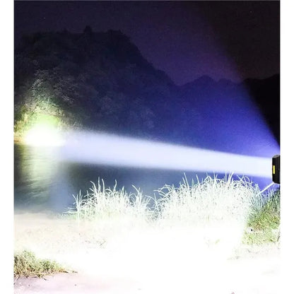 Solar Rechargeable Flashlight With Cob Sidelight