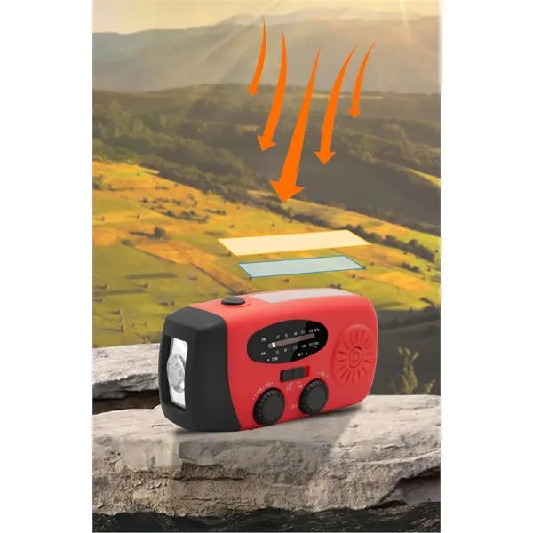 Emergency Solar Hand Crank NOAA Radio LED Flashlight