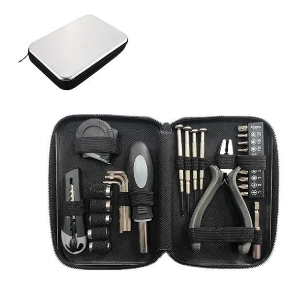 Household Tool Kit with Metal Box