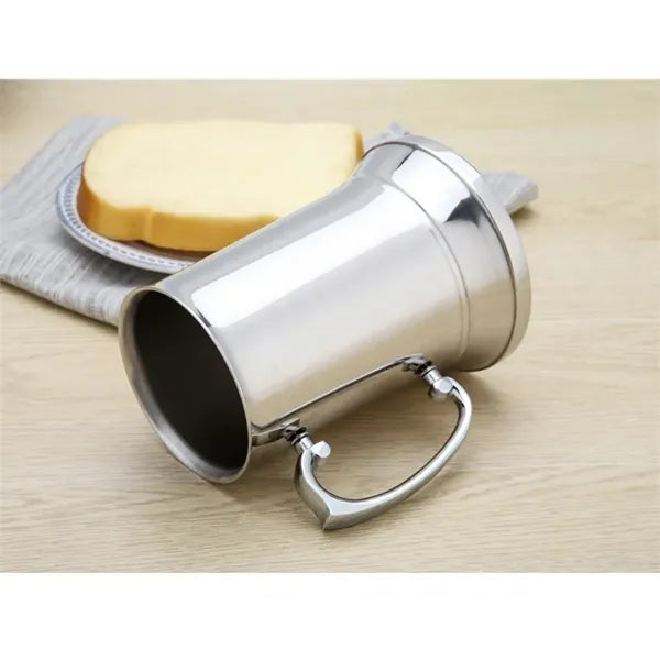 15oz Double Wall Stainless Steel Beer Mug with Handle