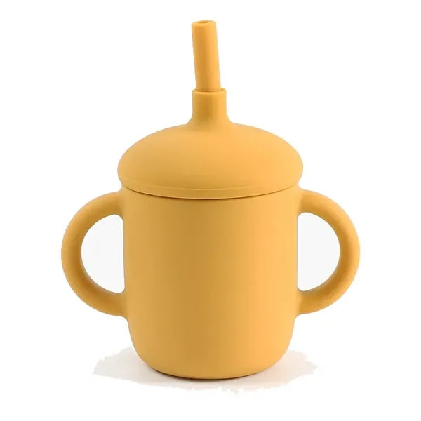 5Oz Silicone Training Sippy Cup With Straw