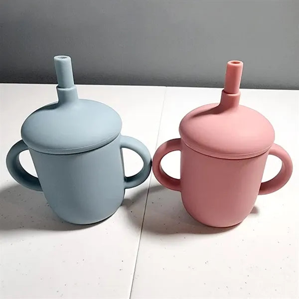 5Oz Silicone Training Sippy Cup With Straw