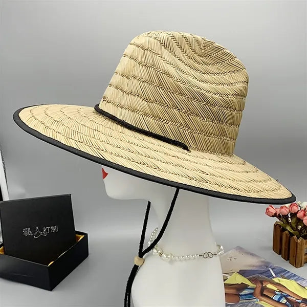 Straw Hat w/ Custom Patch