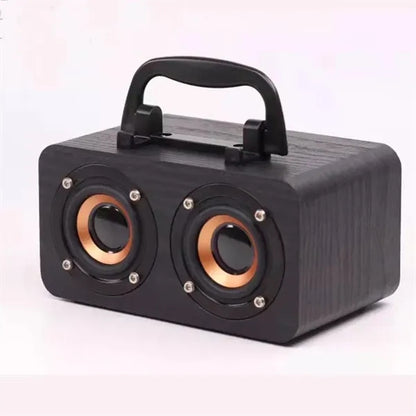 Vintage Bluetooth Speaker Wooden Music Player
