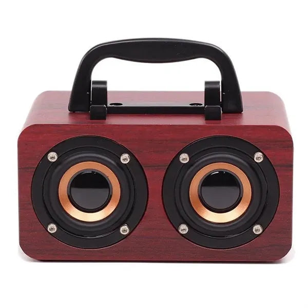 Vintage Bluetooth Speaker Wooden Music Player